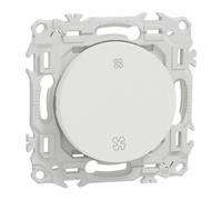 Interrupteur ou poussoir VMC 2 vitesses 10A - blanc - Odace II SCHNEIDER