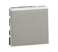 Legrand 079211L Mosaic Interrupteur ou Va-et-Vient, 10AX, 250V, Easy-Led, 2 Modules, Aluminium