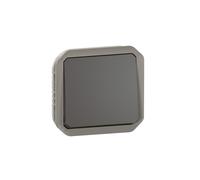 Interrupteur ou va-et-vient étanche Plexo 10AX 250V~ IP55 IK08 avec enjoliveur finition anthracite - LEGRAND - 069801L
