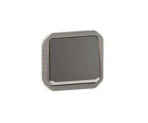 Interrupteur ou VV lumineux composable - étanche - avec enjoliveur - anthracite - Plexo LEGRAND