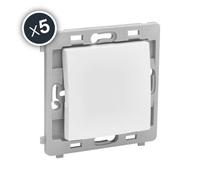 Interrupteur permutateur - blanc - boîte de 5 - Caly DEBFLEX
