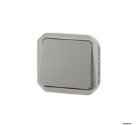 Legrand Interrupteur ou va-et-vient étanche Plexo 069511L 10AX 250V~ IP55 IK08 avec enjoliveur gris
