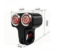 Interrupteur pour bascule CNC Étanche pour Phares LED 12V Interrupteur(Double red)
