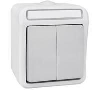 Interrupteur pour gamme Peranova 102445 Pera gris clair, gris foncé