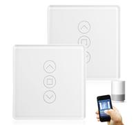 Interrupteur pour volet roulant connecté Wi-Fi, interrupteur pour volet roulant 2,5 D, compatible avec [insérer la marque/le système compatible ici], avec minuterie etvocale, nécessite un fil neutre,