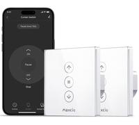 Interrupteur pour volets roulants Wi-Fi, intelligent avec minuterie etvocale, nécessite un fil neutre, lot de 2