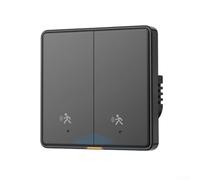 Interrupteur pour zigbee 3.0 Détecteur Mouvement 6m pour Smart Home(black) | Coque PC+ABS pour robuste, finition blanche noire, dimensions compactes 9x9x4cm, installation facile