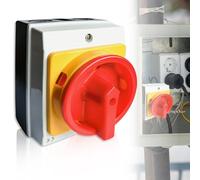 Interrupteur Principal à 3 Pôles 16 A IP65 - Sectionneur de Charge en Saillie Avec Boîtier en Plastique - Interrupteur Rotatif pour Connecter