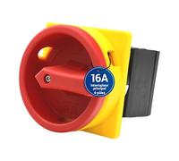 Interrupteur principal Intratec 16A 4 pôles - Sectionneur de charge IP65 pour montage en façade - Interrupteur d’arrêt d’urgence industriel - Commutateur rotatif sécurisé 230V 400V