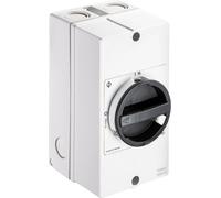 Interrupteur principal Kraus & Naimer, 3 pôles + 1 NO/1 NC, boîtier AP IP66, Ith = 32 A, P = 11 kW (AC23B, 400 V CA), 6 mm², 1 pièce.