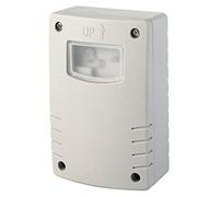 Interrupteur programmateur avec fonction crépusculaire, minuterie, pour extérieur, indice de protection IP44, couleur blanche