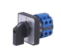 Interrupteur rotatif 3 niveaux 4 bornes 660 V 20 A pour LW26-20 | Contacts en plastique ignifuge, cuivre et alliage argenté, 48 x 48 x 30 mm, pour contrôle du moteur