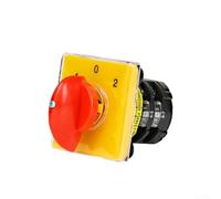 Interrupteur rotatif à 3 niveaux - 500 V - 25 A - Ignifuge - En alliage d'argent - Contacts 25 A - Robuste - Pour machines à outils - 500 V - Interrupteur alternatif sûr - 2P 25 A CA 380 V - Standard