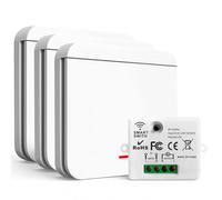 Interrupteur Sans Fil, 230V Interrupteur Va Et Vient Sans Fil, Interrupteur Radio D'éclairage Portée Télécommandé De 30 M, Panneau Mural RF Et Contrôleur De Récepteur 10A, Pour Lampe Jusqu'à 1500W,3V1
