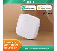 Interrupteur sans fil Aqara Mini, connexion au capteur Zigbee, télécommande intelligente, bouton de commande à une touche, sécurité, compatible avec l'application Mi Home et Homekit 5 Pcs