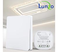 Interrupteur sans fil auto-alimenté Lunzo RF 433 1 canal, sans batterie, étanche, télécommande pour éclairage white 1gang 2-1