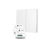 Interrupteur sans fil et sans pile Auto alimenté - Écologique - Qualité Pro - Va et vient RF 1 télécommande double allumage + 2 relais radio encastrable - Longue Distance - Intérieur Extérieur IP64