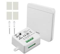 Interrupteur Sans Fil Kit 433MHz avec Récepteur 10A RF 220V Interrupteur va et vient Sans Fil Portée de 50 Mètres Interrupteur Connecté pour Maison Intelligente Lampe Pile non Incluse