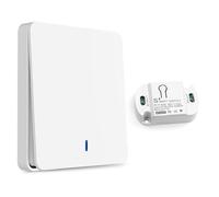 Interrupteur sans fil Kit, Interrupteur d'éclairage sans fil, Interrupteur sans fil RF 433Mhz et contrôleur de récepteur 10A, Interrupteur va et vient sans fil, portée de 100m, Aucun Câblage Requis