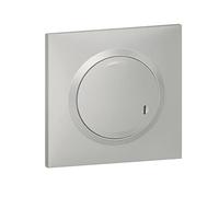 Interrupteur sans Fil On/Off pour Éclairages et Prises Connectés Dooxie with Netatmo Complet (Fixation Adhésive, Support, Enjoliveur et Plaque) - Finition Aluminium - 199253 - Legrand