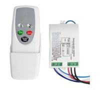 Interrupteur sans fil pour plafonnier LED 2 voies 3 voies Télécommande sans fil Interrupteur de lumière AC 220 V portée 80 m Blanc (2 canaux)