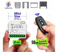 Interrupteur sans fil pour volet roulant à rideau, 433Mhz, 110V, 220V, Module émetteur RF de 50m pour télécommande aveugle/porte de Garage/moteur 1RC 1Panel 1Remote