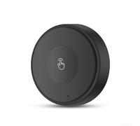 Interrupteur sans fil Zigbee - Trois modes de scène - Commutateur de scénario domotique intelligent pour appareils intelligents Tuya avec batterie rechargeable (noir)