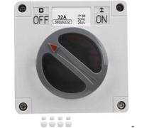 Interrupteur Secteur 2P Étanche IP66 - Commutateur Rotatif 32A Marche/Arrêt avec Voyant 250V pour Extérieur & Industriel