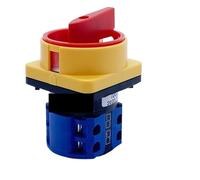 Interrupteur sectionneur 20 A/25 A, deux positions, 1/2/3 pôles, déconnexion, LW26GS, 48 x 48 mm, 64 x 64 mm, cadenas, sélecteur rotatif à came(25A 2Pole 64mmPanel)