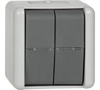 Interrupteur série JUNG WG 800 encastré gris IP44