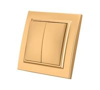 Interrupteur simple allumage,interrupteur mural or couleur 2 voie,interrupteur mécanique mural 86 mm, interrupteur standard 10 Amp, 250 V