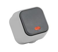 Interrupteur Simple avec Voyant Lumineux IP54 Gris