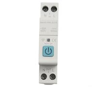 Interrupteur Smart Circuit Breaker 1P+N DIN Rail WiFi pour Tuya pour application Smart Life, commande à distance, calendrier et commande vocale, AC 100-240 V, 16 A, protection contre les surcharges