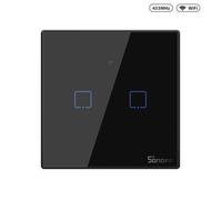 Interrupteur tactile intelligent - SONOFF - T3 EU - Noir - RF 433Mhz - Compatible Alexa/Google Assistant
