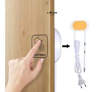 Interrupteur tactile pour lumière LED, tension AC 85V-265V, peut pénétrer le bois de 40mm d'épaisseur, contrôleur tactile à gradation pour éclairage domestique White EU plug