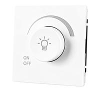 Interrupteur Tactile, variateur Simple, 80 mm x 80 mm, variateur LED 500 W, encastrable, Universel pour Ampoules LED et incandescentes à intensité Variable, Plastique Blanc