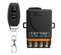 Interrupteur Télécommande Sans Fil 220v 3000w Ac85-265v 30a 100m 433mhz | Relais Récepteur Kit Télécommande Eclairage Extérieur Pour Pompe à Eau Moteur Arrosage Agriculture Volet Portail Noir
