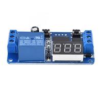 Interrupteur temporisateur 12V, Module Relais de minuterie MCU avec Affichage LED - Cycle Intermittent Infini, Large Plage de 0.1s à 999min, précis et fiable pour contrôles