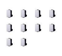 Interrupteur unipolaire 1P 16A, compatible Bticino Matix, 1 module, couleur blanche
