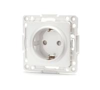 Interrupteur unipolaire blanc de conception allemande, idéal pour contrôler la lumière à partir d'un seul point, allie élégance et fonctionnalité, parfait pour les décorations d'intérieur modernes ou