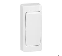 Legrand Interrupteur va-et-vient 086084 en saillie version étroite 10 AX Blanc RAL 9003