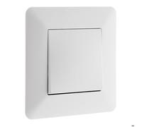 Zenitech - Interrupteur Va-et-Vient Encastré 10A 2300W - Design Moderne, Façade Réglable - Compatible Boîte d'Encastrement - Support Clipsable - Moteur Compact - Blanc - 85 x 85 x 30 mm
