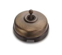 Interrupteur va-et-vient Dimbler noir et bronze Ø64,5 mm