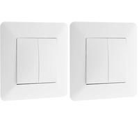 Interrupteur va-et-vient double 10A Blanc - Artezo (Lot de 2)