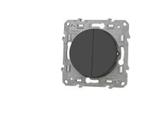 Interrupteur va-et-vient double anthracite Schneider Odace