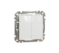 Interrupteur va-et-vient double blanc - SCHNEIDER ELECTRIC - Sedna Design SDD111108 - 2300 W - Brillant - IP20