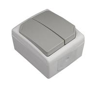 Zenitech - Interrupteur va et vient double étanche 10A - Gris Gris G