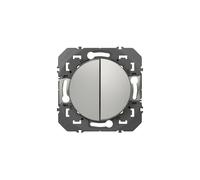 Interrupteur va-et-vient et poussoir LEGRAND Dooxie aluminium