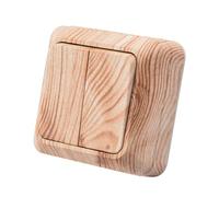 Interrupteur va et vient,interrupteur mural Grain de bois blanc 2 voie,interrupteur mécanique mural 86 mm, interrupteur standard 10 Amp, 250 V