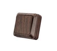 Interrupteur va et vient,interrupteur mural Grain de bois foncé 1 voie,interrupteur mécanique mural 86 mm, interrupteur standard 10 Amp, 250 V